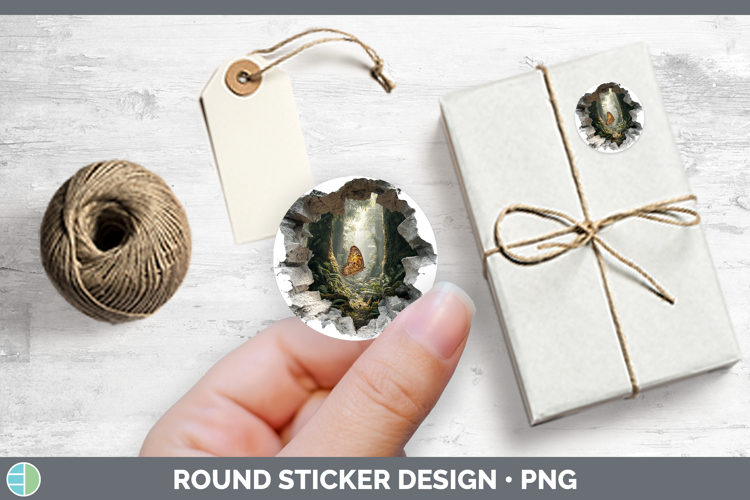 Butterfly Animals 3D Hole Stickers Design