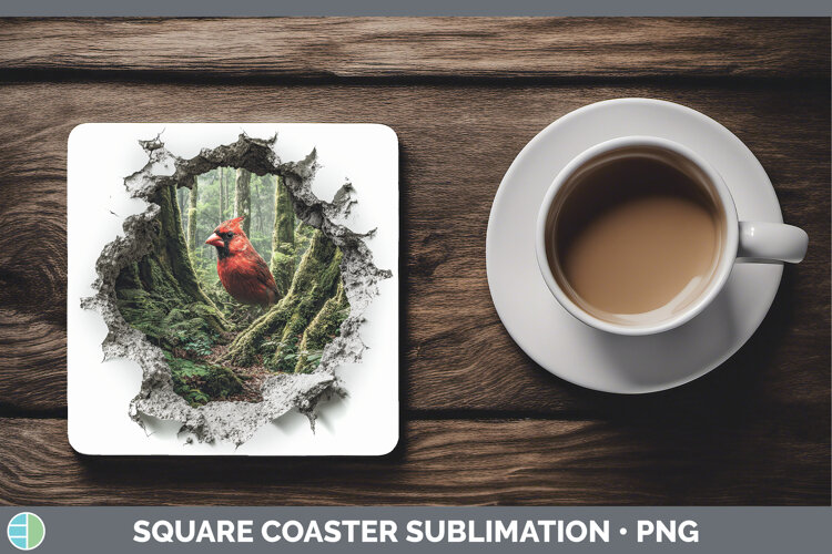 GorgeousAnimals 3D Hole Square Coaster design.