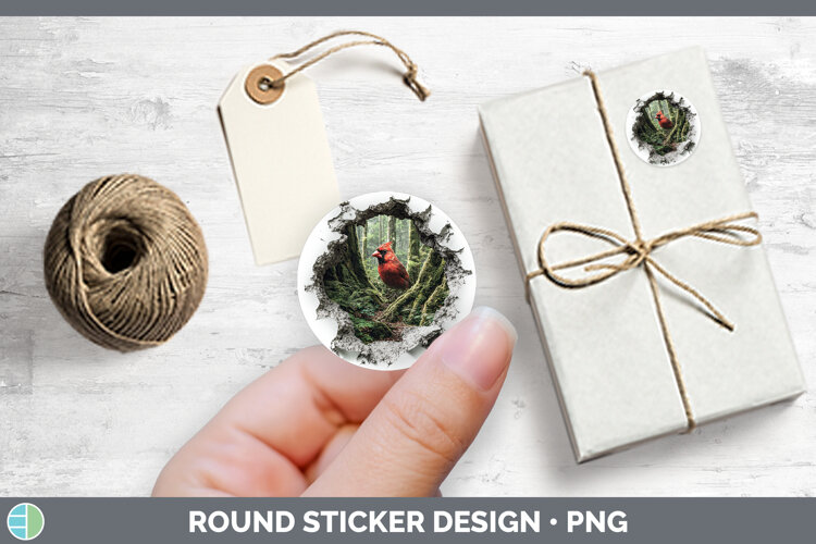 GorgeousAnimals 3D Hole Stickers design.
