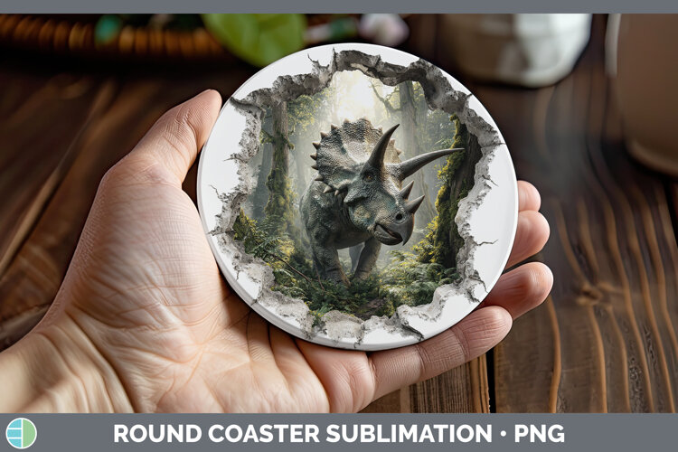 GorgeousAnimals 3D Hole Round Coaster design.