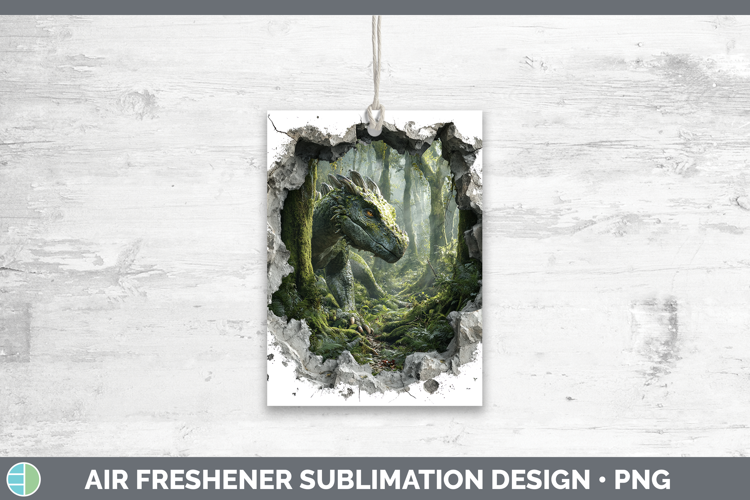 Dragon Animals 3D Hole Air Freshener Sublimation Design