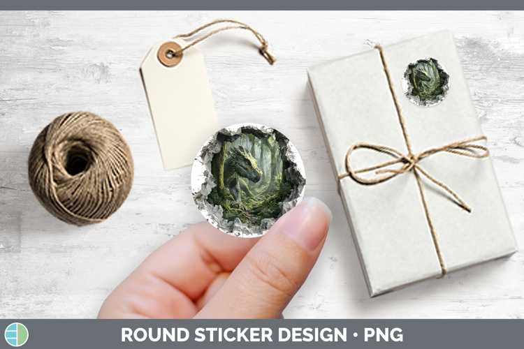 Dragon Animals 3D Hole Stickers Design
