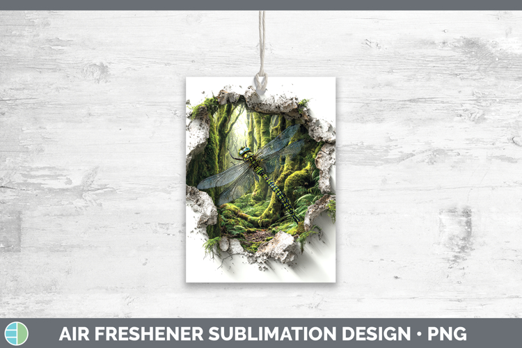 Dragonfly Animals 3D Hole Air Freshener Sublimation Design