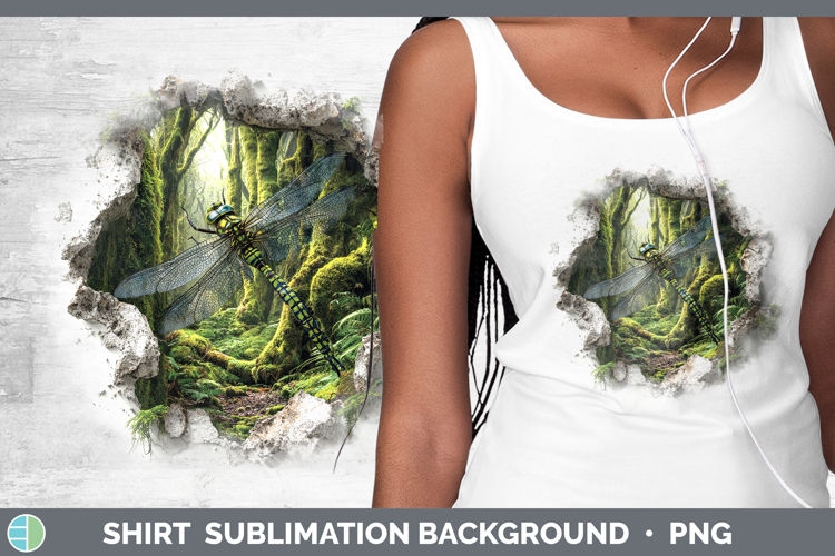 Dragonfly Animals 3D Hole Shirt Sublimation Design