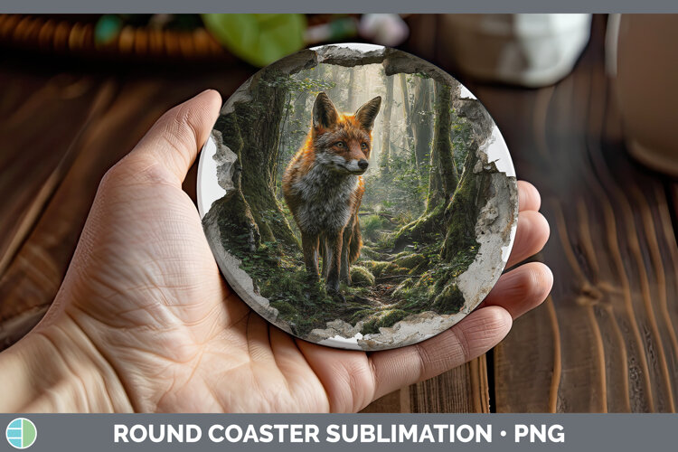 GorgeousAnimals 3D Hole Round Coaster design.