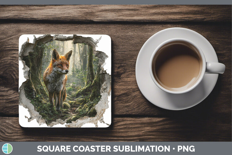 GorgeousAnimals 3D Hole Square Coaster design.