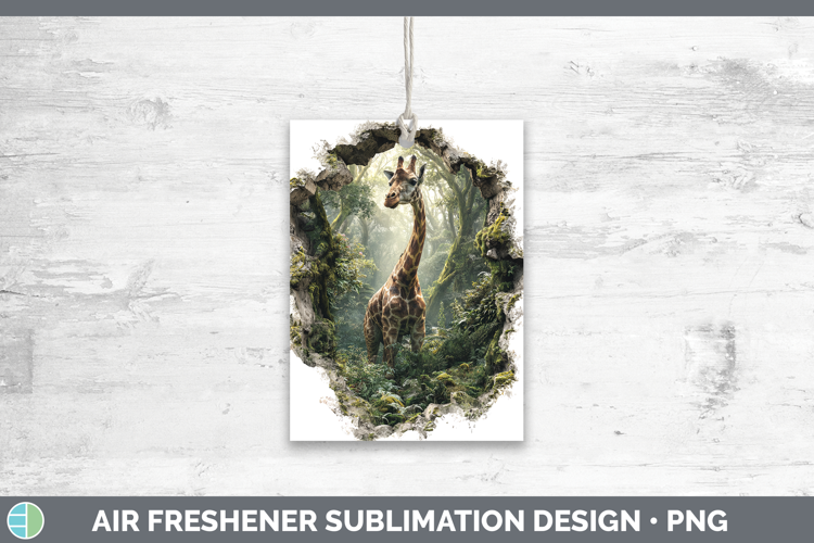 Giraffe Animals 3D Hole Air Freshener Sublimation Design