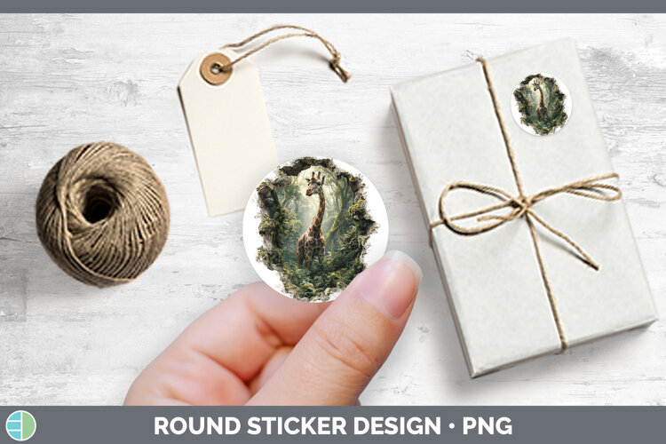 GorgeousAnimals 3D Hole Stickers design.