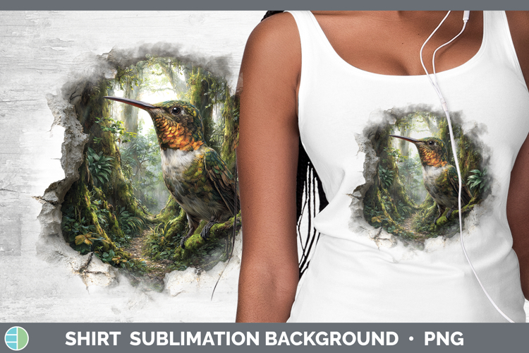 Hummingbird Animals 3D Hole Shirt Sublimation Design