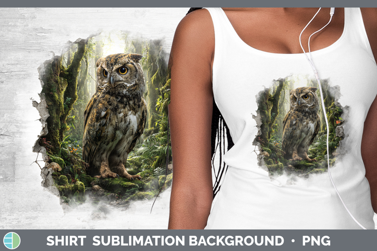 Owl Animals 3D Hole Shirt Sublimation Design