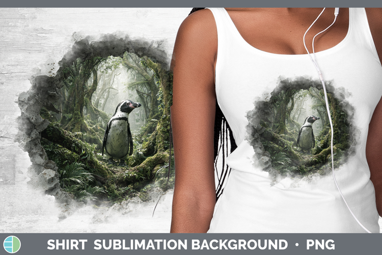 Penguin Animals 3D Hole Shirt Sublimation Design