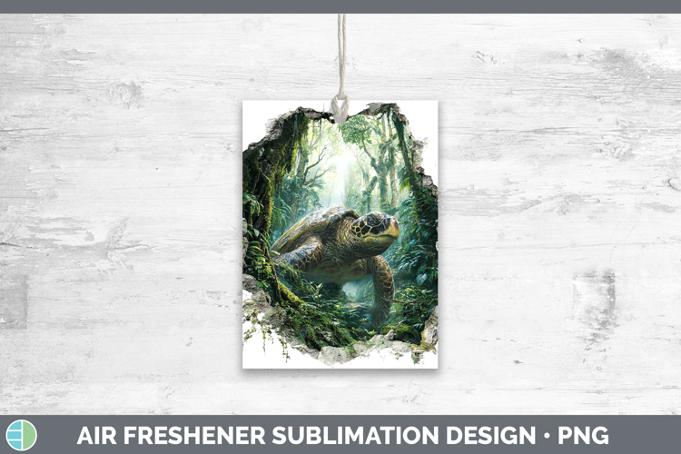 Sea Turtle Animals 3D Hole Air Freshener Sublimation Design