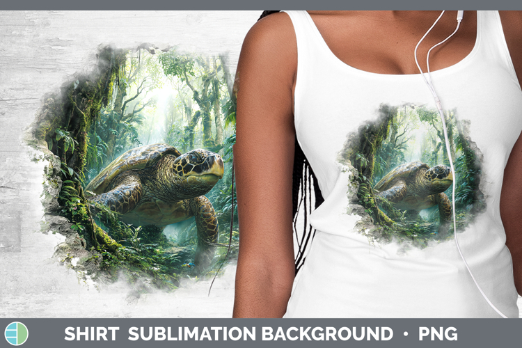 Sea Turtle Animals 3D Hole Shirt Sublimation Design