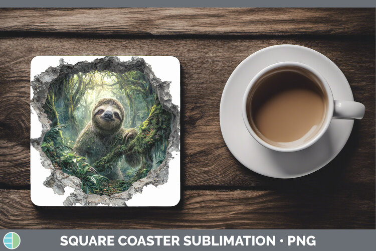 GorgeousAnimals 3D Hole Square Coaster design.