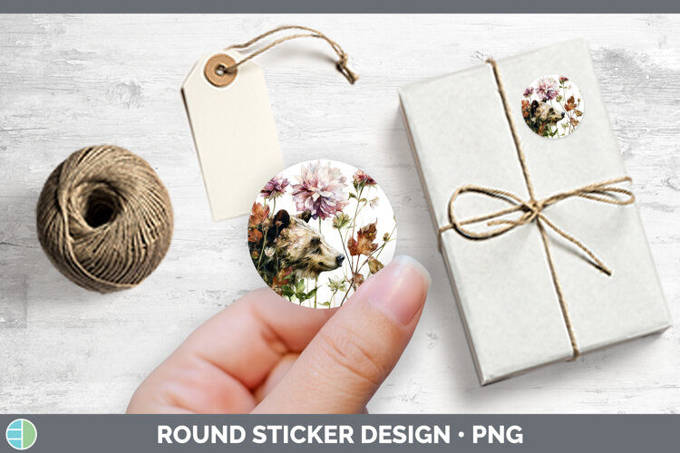 GorgeousAnimals Autumn Floral Stickers design.