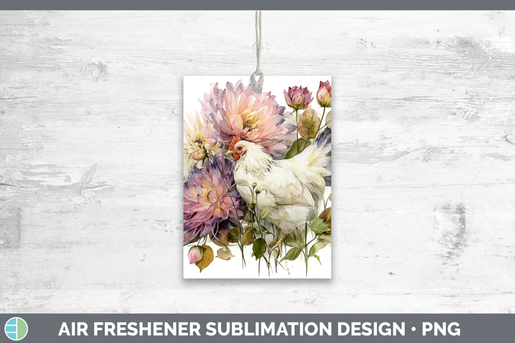 Chicken Air Freshener Animals Autumn Floral Sublimation Car