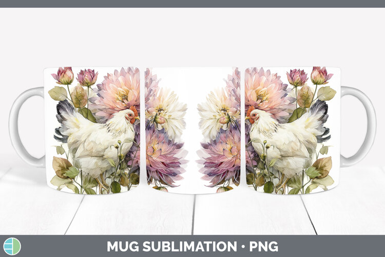GorgeousAnimals Autumn Floral  Mug Wrap design.