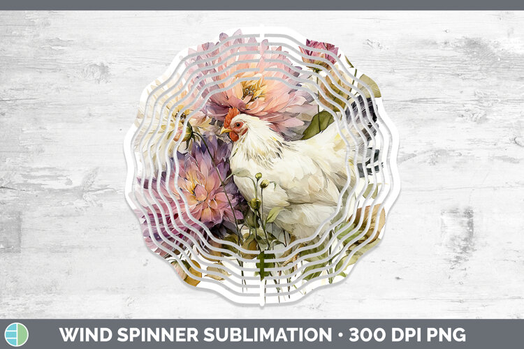 GorgeousAnimals Autumn Floral Wind Spinner design.
