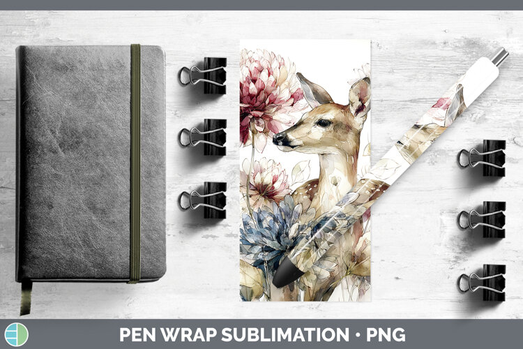 GorgeousAnimals Autumn Floral  Pen Wrap design.