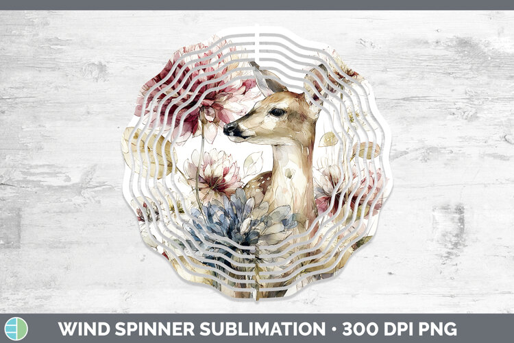 GorgeousAnimals Autumn Floral  Wind Spinner design.