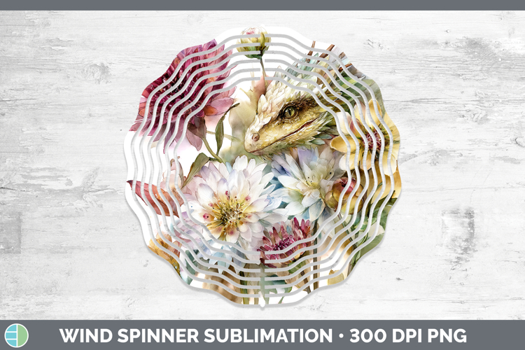Dragon Wind Spinner Animals Autumn Floral Sublimation Spinn