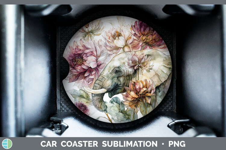 GorgeousAnimals Autumn Floral  Car Coaster design.