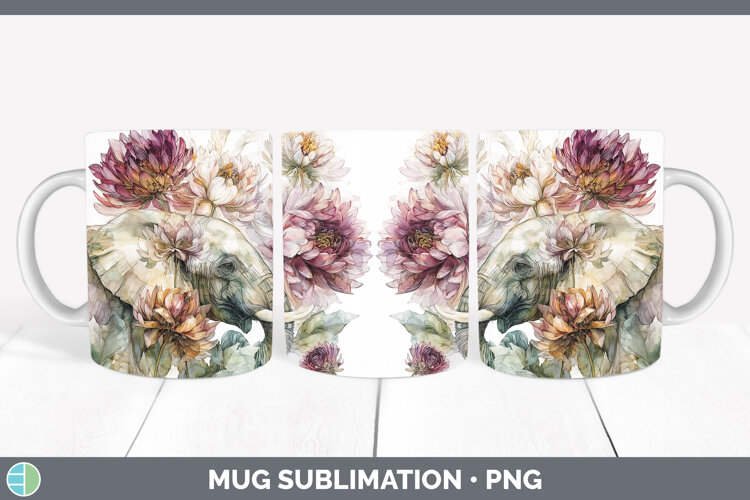 GorgeousAnimals Autumn Floral  Mug Wrap design.