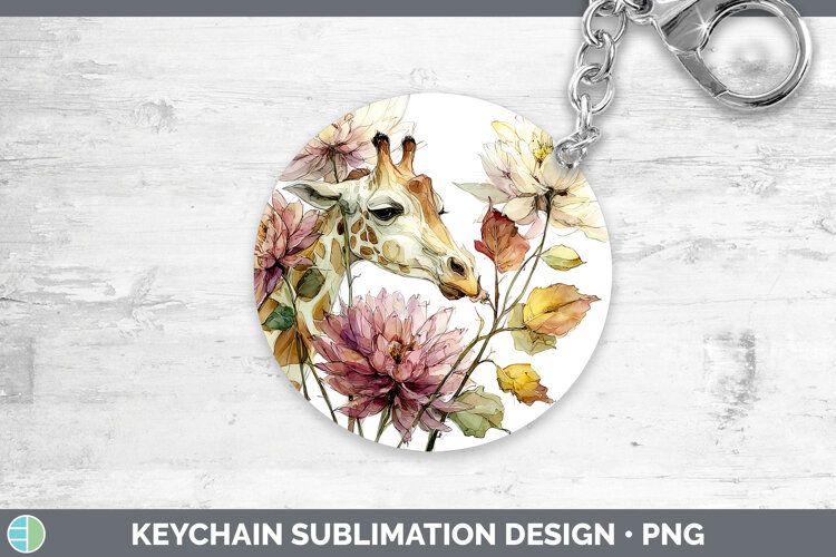 GorgeousAnimals Autumn Floral Keychain design.