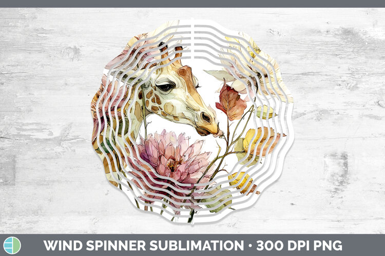 GorgeousAnimals Autumn Floral  Wind Spinner design.
