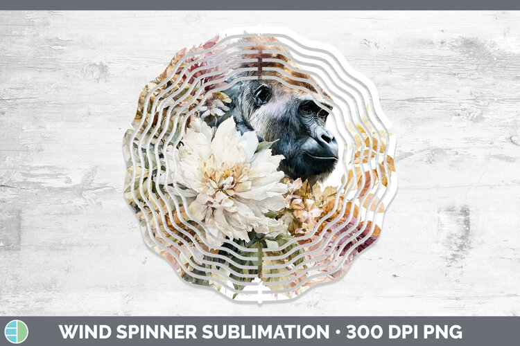 GorgeousAnimals Autumn Floral Wind Spinner design.