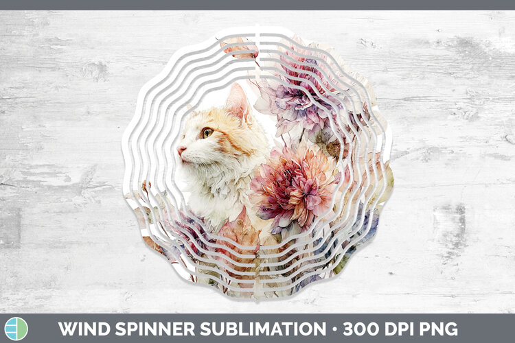GorgeousAnimals Autumn Floral  Wind Spinner design.