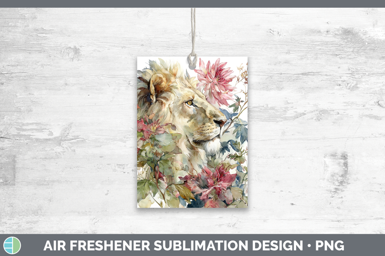 Lion Air Freshener Animals Autumn Floral Sublimation Car Fr