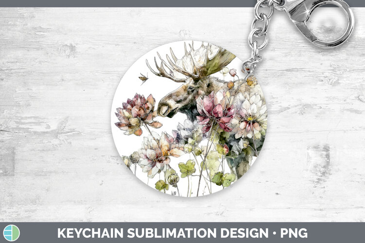 GorgeousAnimals Autumn Floral  Keychain design.