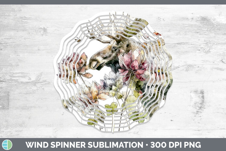 GorgeousAnimals Autumn Floral Wind Spinner design.