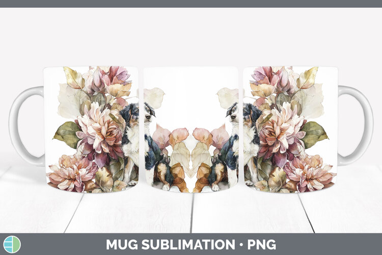 GorgeousAnimals Autumn Floral Mug Wrap design.