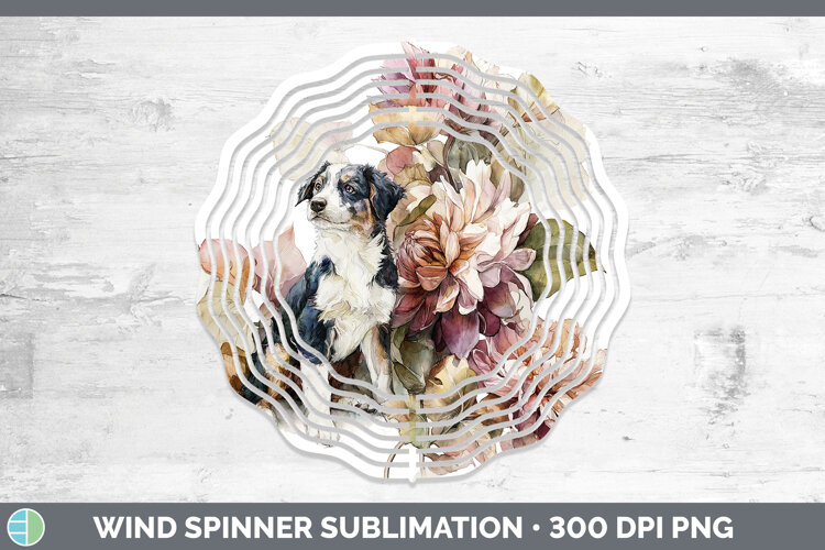 GorgeousAnimals Autumn Floral Wind Spinner design.