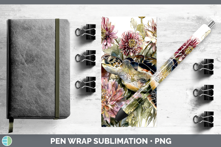 GorgeousAnimals Autumn Floral  Pen Wrap design.