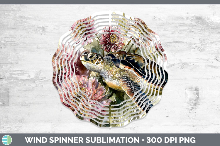 GorgeousAnimals Autumn Floral  Wind Spinner design.