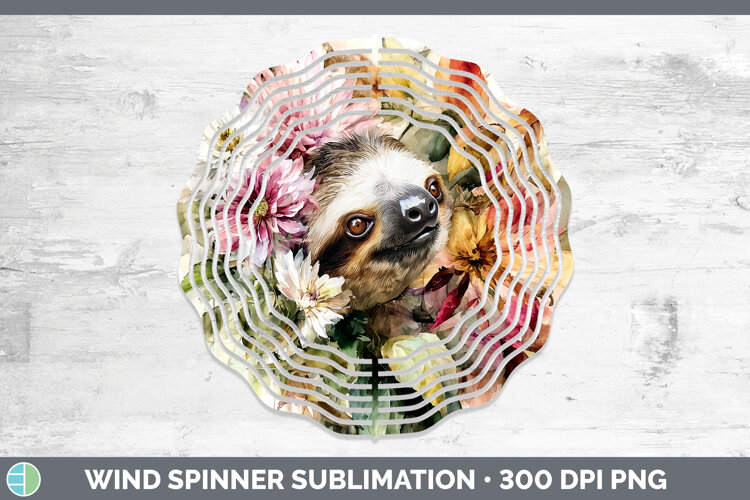 GorgeousAnimals Autumn Floral  Wind Spinner design.