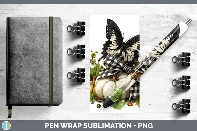 Animals Autumn Pumpkin Butterfly Pen Wrap Sublimation Pen De