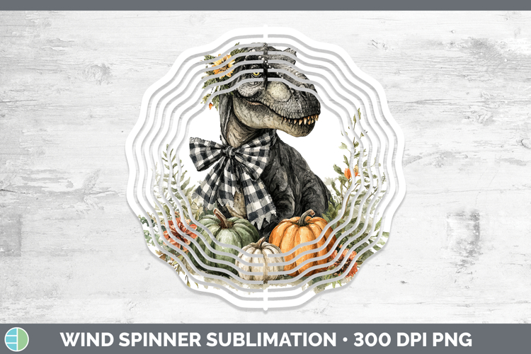 Animals Autumn Pumpkin Dinosaur Wind Spinner Sublimation Spi