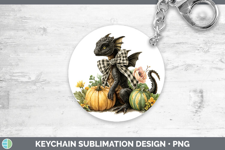 GorgeousAnimals Autumn Pumpkin Keychain design.