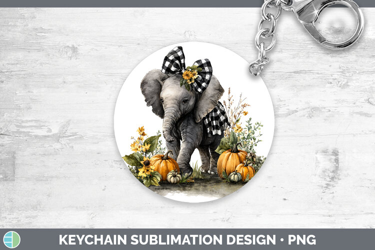 GorgeousAnimals Autumn Pumpkin Keychain design.