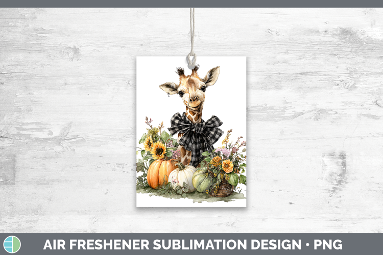 Animals Autumn Pumpkin Giraffe Air Freshener Sublimation Car