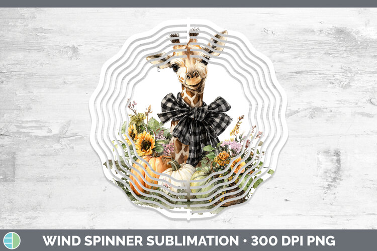 GorgeousAnimals Autumn Pumpkin Wind Spinner design.