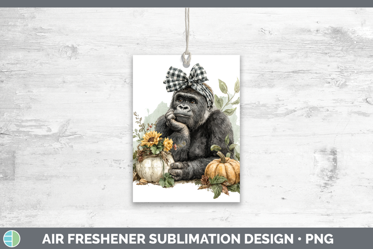 Animals Autumn Pumpkin Gorilla Air Freshener Sublimation Car
