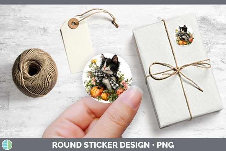 GorgeousAnimals Autumn Pumpkin Stickers design.