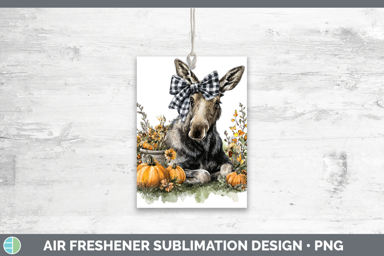 Animals Autumn Pumpkin Moose Air Freshener Sublimation Car F