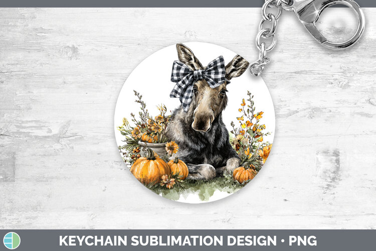 GorgeousAnimals Autumn Pumpkin Keychain design.
