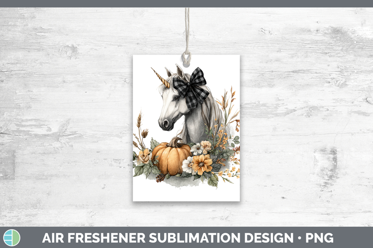 Animals Autumn Pumpkin Unicorn Air Freshener Sublimation Car